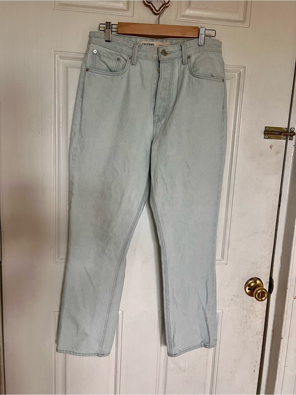 GRLFRND | Karolina High Rise Straight Crop Jeans